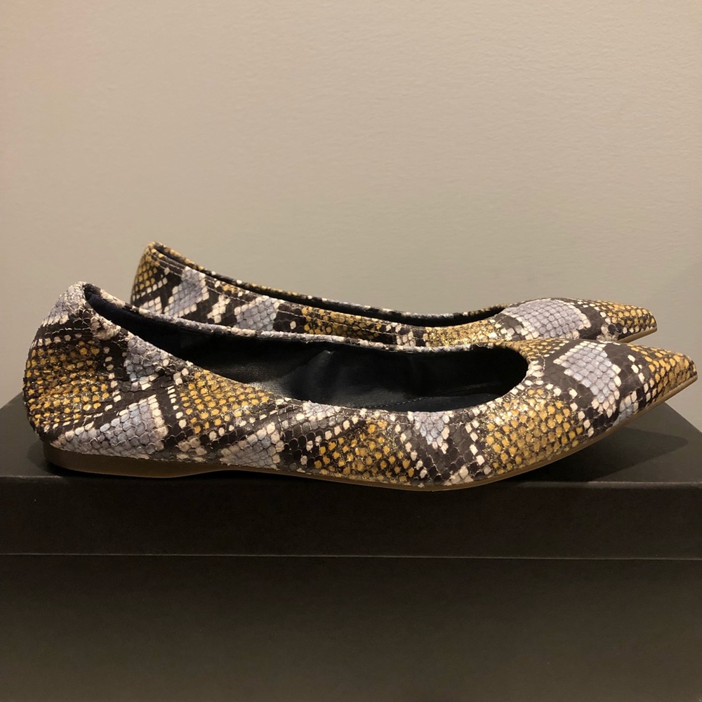 NWT J. Crew Lottie flats in snakeskin-printed - Picture 6 of 8